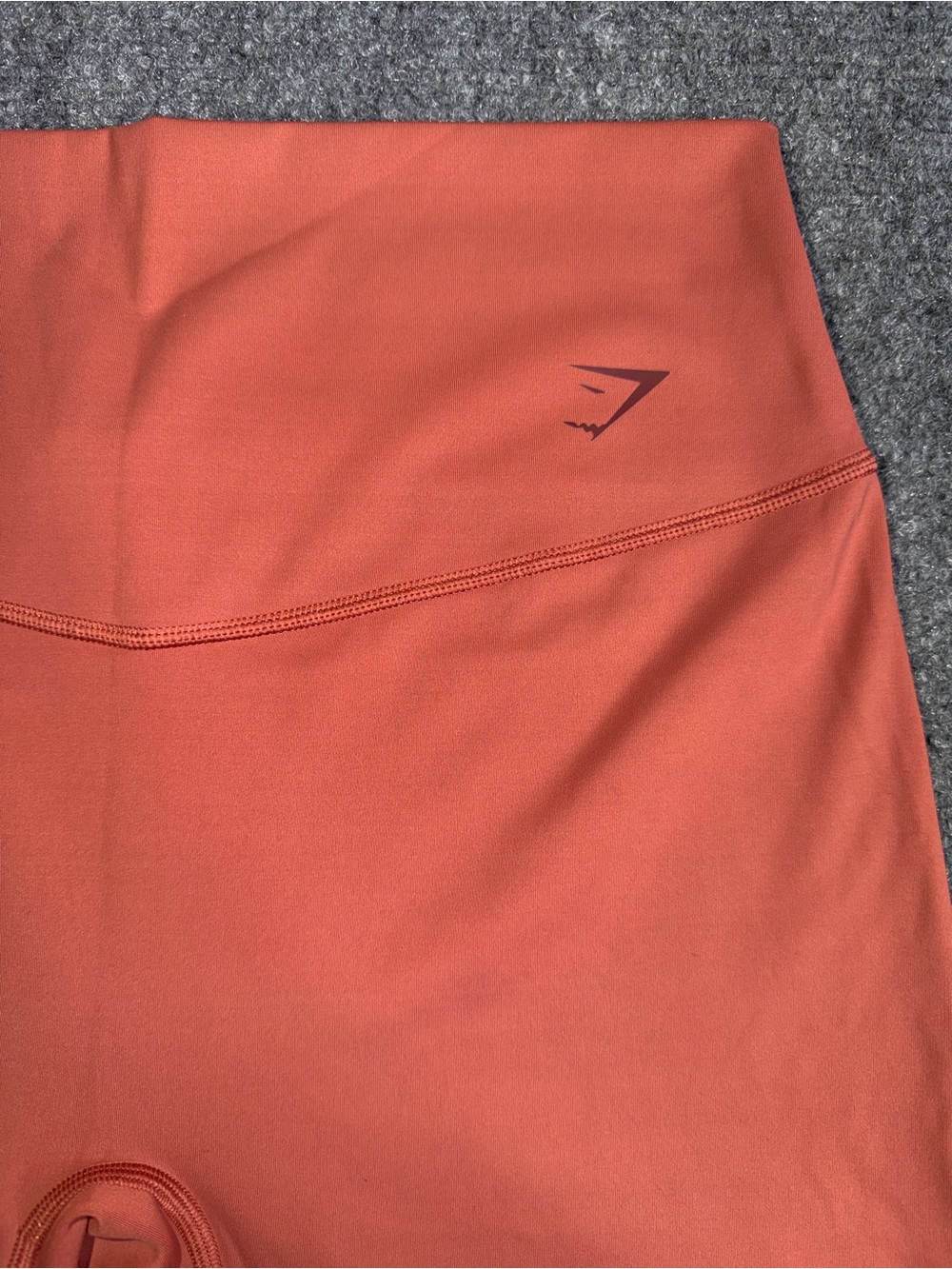 Gymshark Women’s High-Waist Rust Orange Bike Shorts - Picture 3 of 12